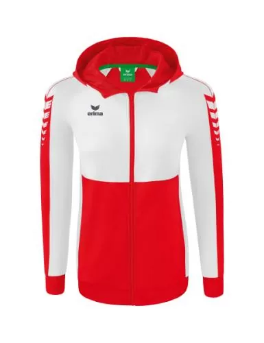 Erima Women's Six Wings Training Jacket with hood - red/white