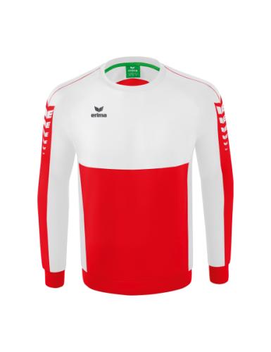 Preview: Erima Six Wings Sweatshirt - rot/weiß