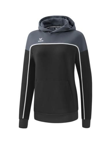Preview: Erima Frauen CHANGE by erima Kapuzensweat - black grey/slate grey/weiß