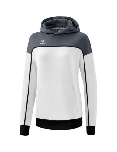 Preview: Erima Frauen CHANGE by erima Kapuzensweat - weiß/slate grey/schwarz