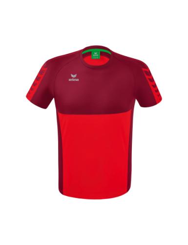 Preview: Erima Six Wings T-Shirt - rot/bordeaux