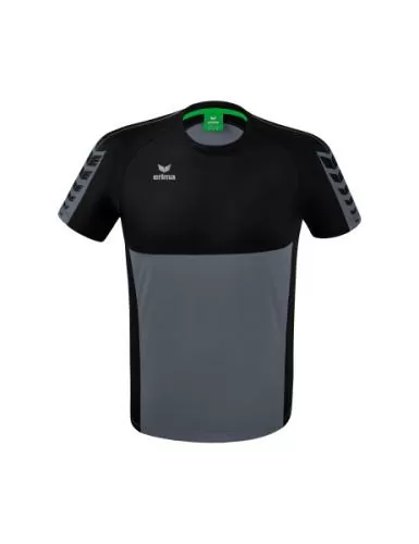 Erima Six Wings T-Shirt für Kinder - slate grey/schwarz