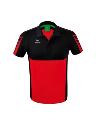 Erima Six Wings Poloshirt - rot/schwarz