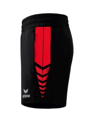 Preview: Erima Frauen Six Wings Worker Shorts - schwarz/rot
