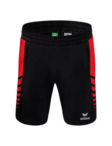 Erima Six Wings Worker Shorts - schwarz/rot