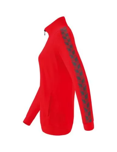 Erima Women's Essential Team Track Top Jacket - red/slate grey