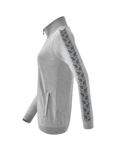 Erima Women's Essential Team Track Top Jacket - light grey marl/slate grey