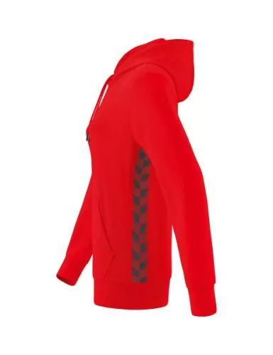 Erima Women's Essential Team Hoody - red/slate grey