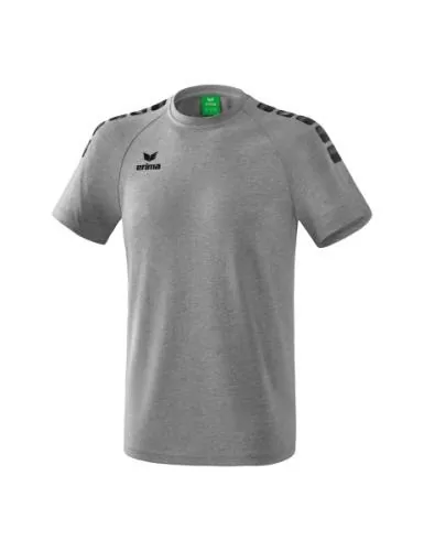 Erima Essential 5-C T-Shirt für Kinder - grau melange/schwarz