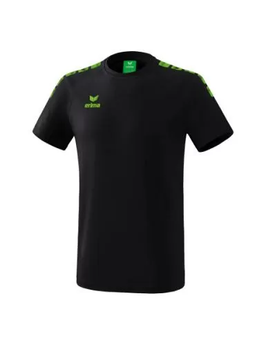 Erima Essential 5-C T-Shirt für Kinder - schwarz/green gecko