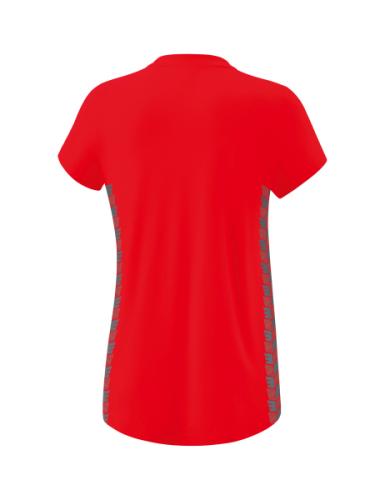 Preview: Erima Frauen Essential Team T-Shirt - rot/slate grey
