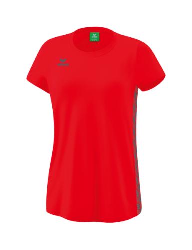 Preview: Erima Frauen Essential Team T-Shirt - rot/slate grey