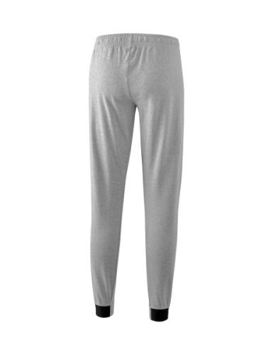 Preview: Erima Frauen Essential Sweathose - hellgrau melange/schwarz