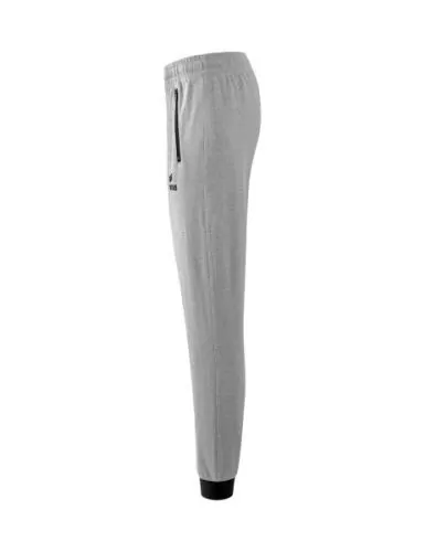 Erima Frauen Essential Sweathose - hellgrau melange/schwarz