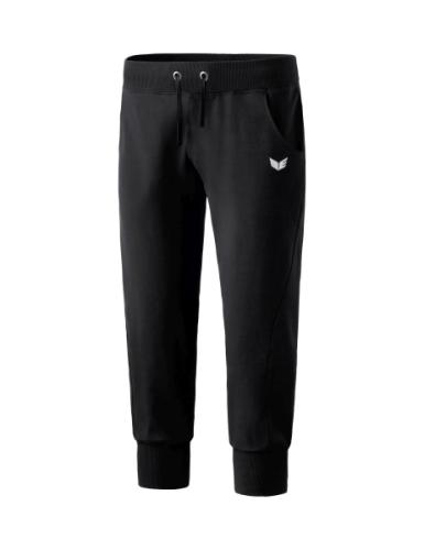 Preview: Erima Frauen 3/4 Sweathose mit Bündchen - schwarz