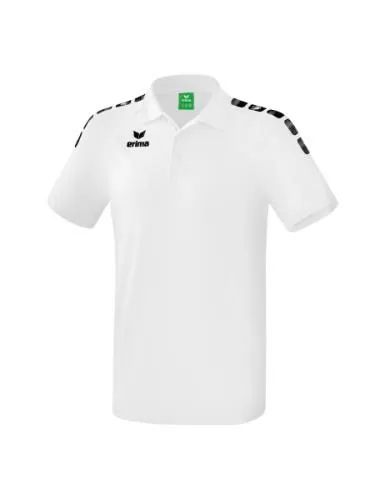 Erima Essential 5-C Poloshirt - weiß/schwarz