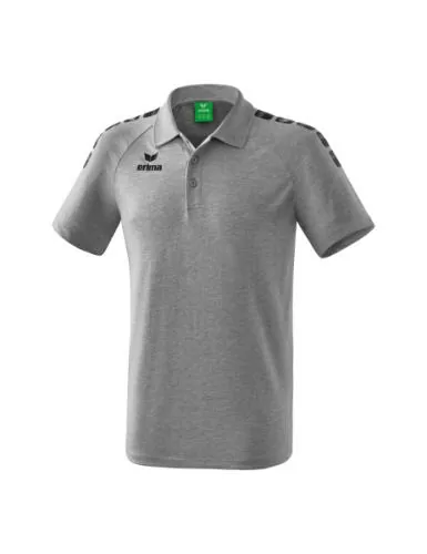 Erima Essential 5-C Poloshirt - grau melange/schwarz