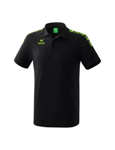 Erima Children's Essential 5-C Polo-shirt - black/green gecko