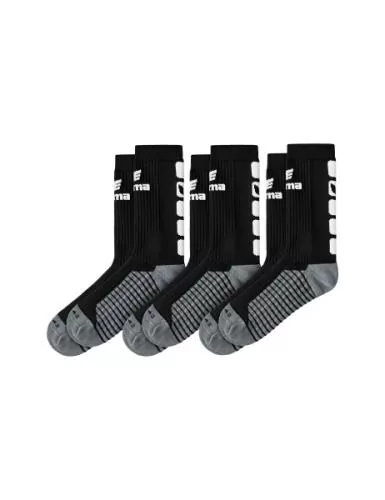 Erima CLASSIC 5-C Socks, 3 pairs - black/white