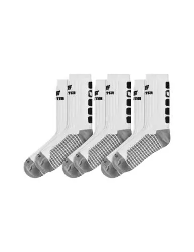 Erima CLASSIC 5-C Socks, 3 pairs - white/black