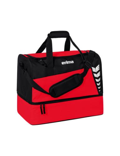 Preview: Erima SIX WINGS Sports Bag with Bottom Compartment - red/black