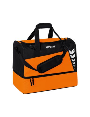 Preview: Erima SIX WINGS Sports Bag with Bottom Compartment - orange/black