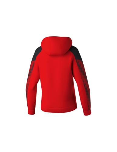 Preview: Erima Frauen EVO STAR Kapuzensweat - rot/schwarz
