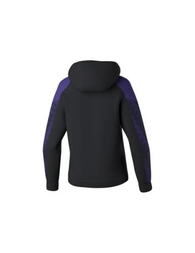 Preview: Erima Frauen EVO STAR Kapuzensweat - schwarz/ultra violet