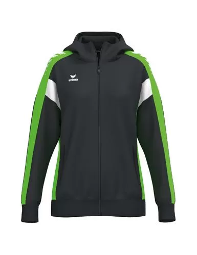 Erima Frauen CELEBRATE 125 Training Jacket with hood - schwarz/green gecko