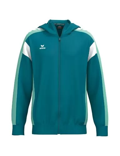 Erima CELEBRATE 125 Training Jacket with hood - tahitian blue/mint