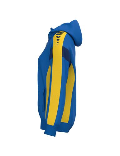 Preview: Erima Frauen CELEBRATE 125 Training Jacket with hood - new royal/gelb