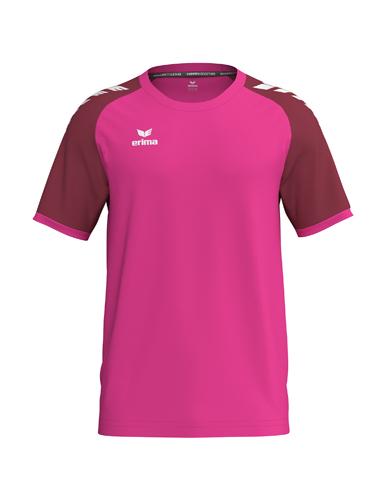 Preview: Erima WINGS Jersey Shortsleeve - pink glo/bordeaux