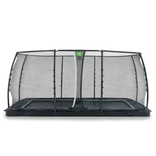 EXIT Dynamic ebenerdiges Trampolin mit Sicherheitsnetz - schwarz, 305x519cm