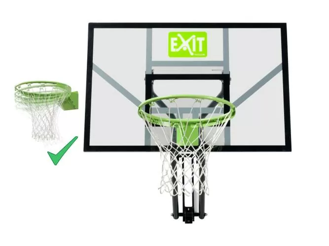 EXIT Galaxy Basketballkorb zur Wandmontage mit Dunkring - grün/schwarz, 117x145cm