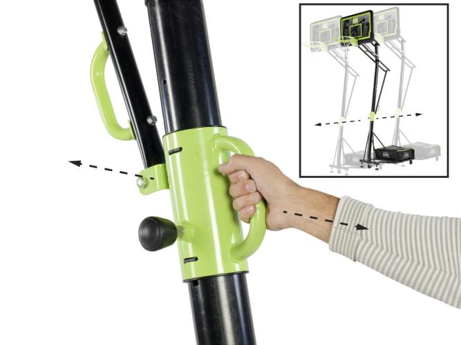 Preview: EXIT Galaxy versetzbarer Basketballkorb auf Rädern mit Dunkring - Black Edition, 117x220cm