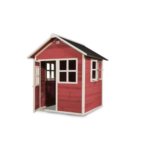 EXIT Loft 100 Holzspielhaus - rot, 149x135cm