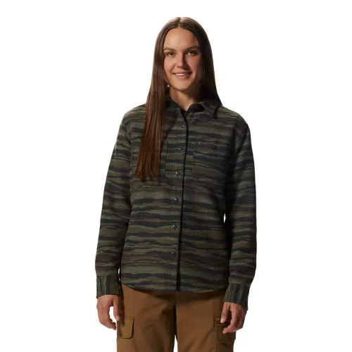 Mountain Hardwear Damen Granite Peak Long Sleeve Flannel Shirt BRAUN