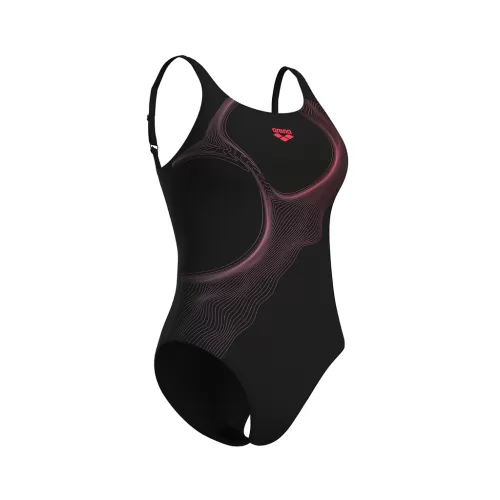 Arena Damen Arena Ripples Swimsuit U Back B SCHWARZ