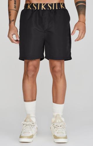 Preview: SikSilk Badehose Swim Shorts - schwarz