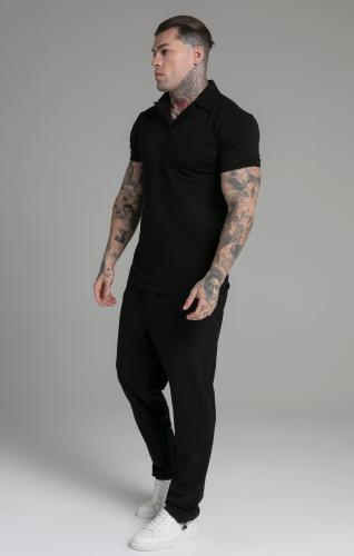 Preview: SikSilk Polos Smart Revere Polo - black