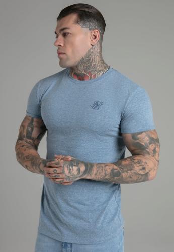 Preview: SikSilk T-Shirt Marl T-Shirt in Blue - blue