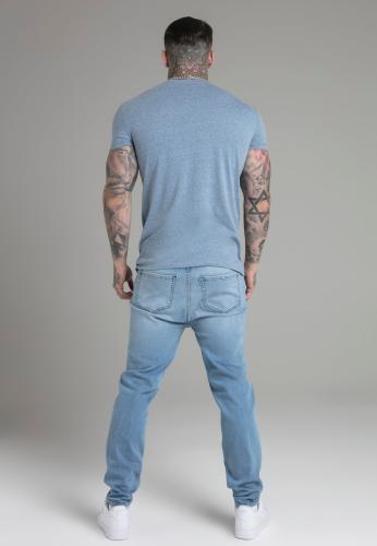 Preview: SikSilk T-Shirt Marl T-Shirt in Blue - blue