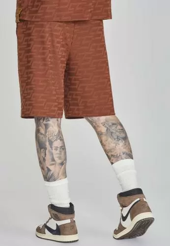 SikSilk Sweatshorts Towelling Shorts - brown