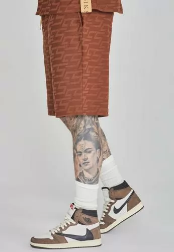 SikSilk Sweatshorts Towelling Shorts - brown