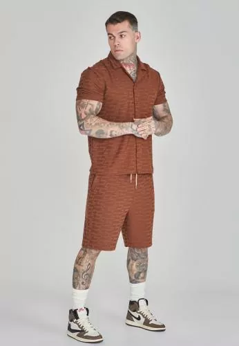 SikSilk Sweatshorts Towelling Shorts - brown