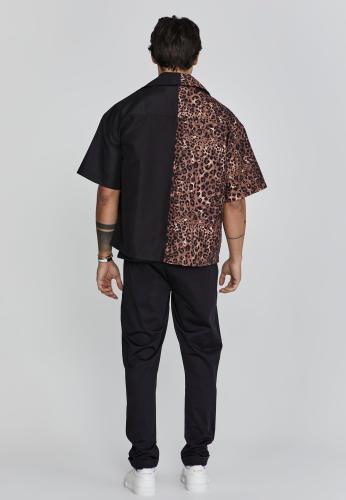 Preview: SikSilk Shirt Animal Print Shirt - black