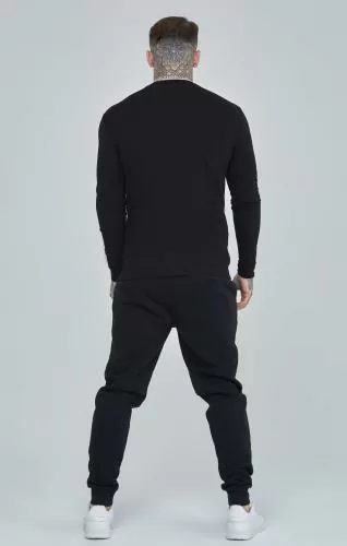 SikSilk T-Shirts Essentials Long Sleeve T-Shirt - schwarz