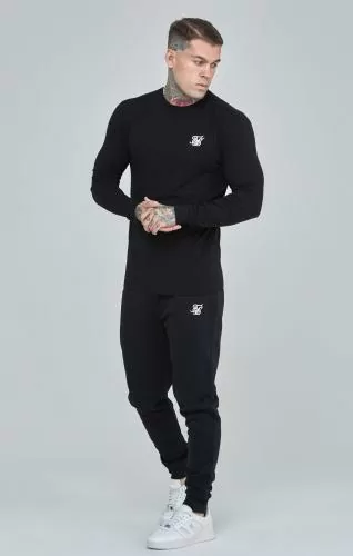 SikSilk T-Shirts Essentials Long Sleeve T-Shirt - schwarz