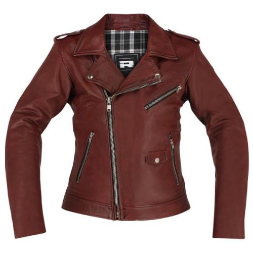 Richa Brighton Leather Jacket Women - burgundy