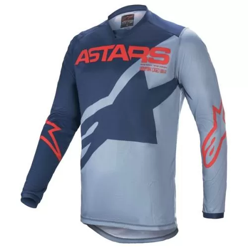 Alpinestars Racer Braap Jersey MX Shirt - dark blue powder blue red